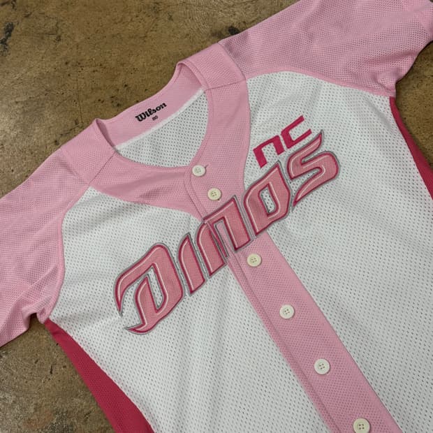 [ 80 ] NC 다이노스 핑크 반팔 야구 유니폼 b10
