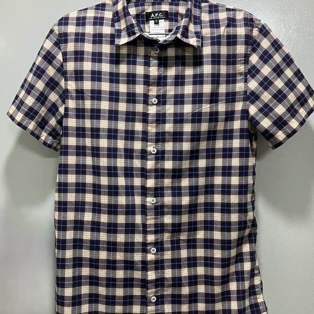 A.P.C 에페쎄  체크 반팔