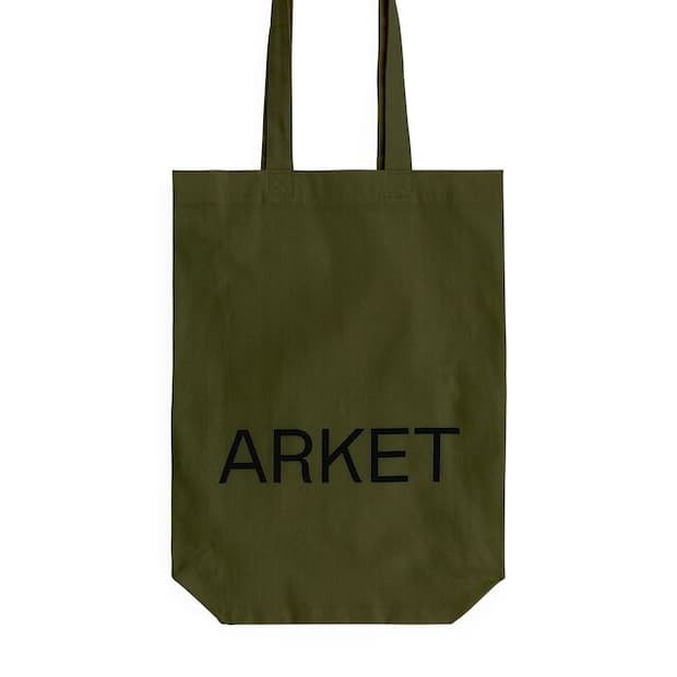 (새상품) ARKET 아르켓 토트백 카키