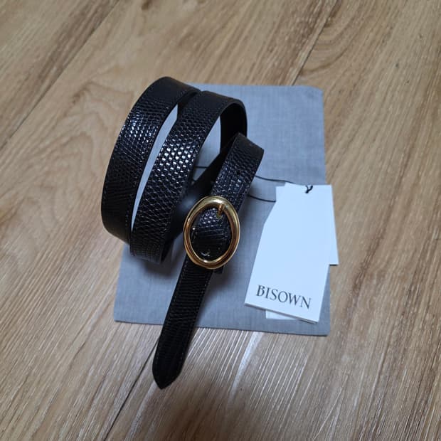 택포30만)25fw BISOWN 비손 Lizard Oval 벨트