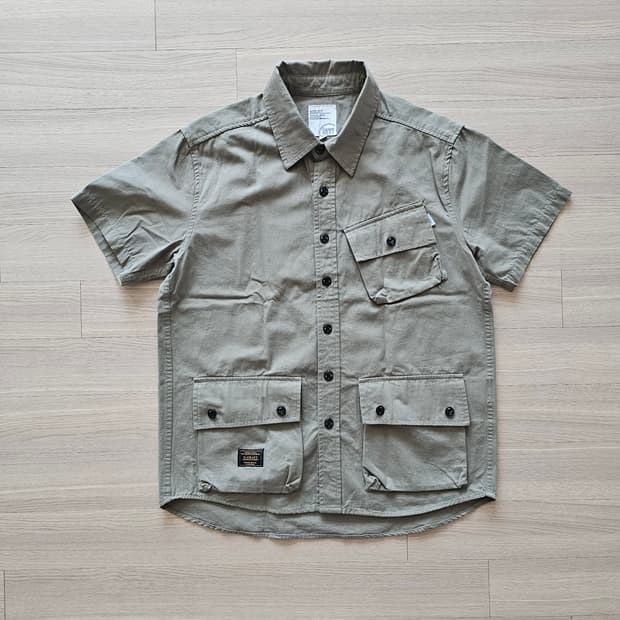 예약 ..M L 95 100 ) 밀리터리 포켓 반팔 워크 아메카지 셔츠