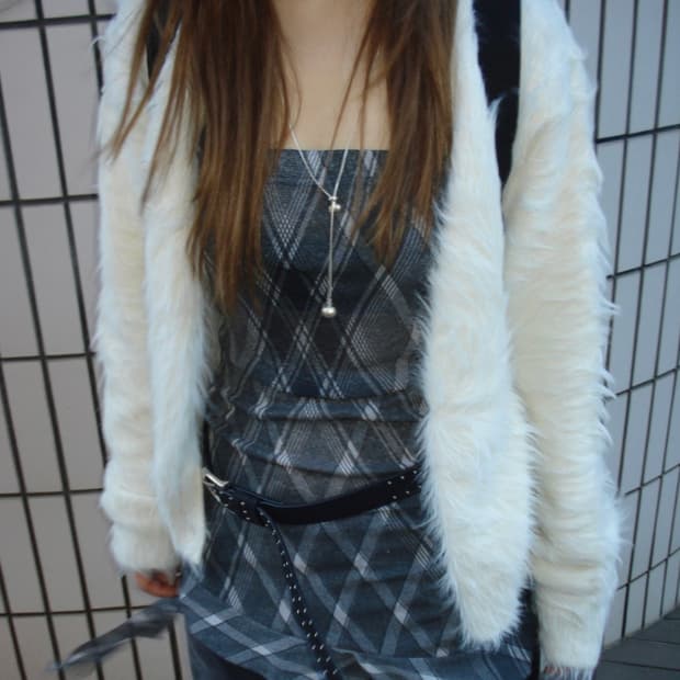 아워캐비넷 앙고라 퍼가디건 sense angora cardigan