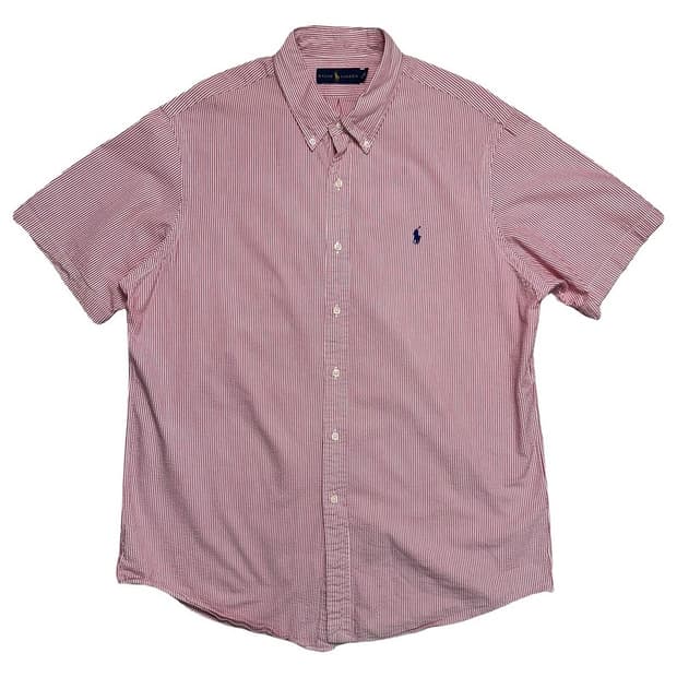 POLO RALPH LAUREN 시어서커 스트라이프 반팔 셔츠 XL