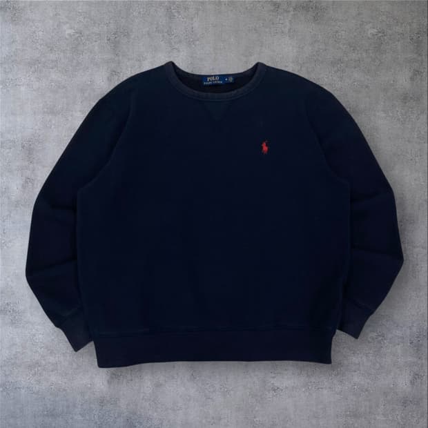 폴로 랄프로렌 포니 스몰 로고 네이비 미니멀 맨투맨