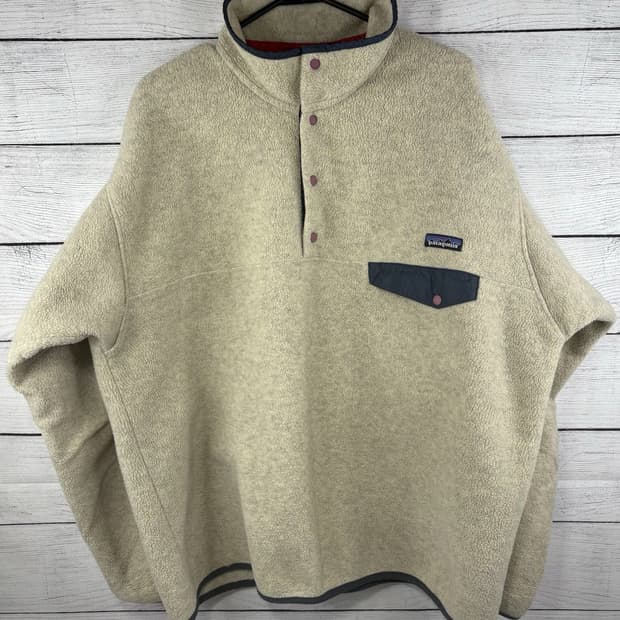 90s 멕시코 파타고니아 신칠라 스냅-T 베이지