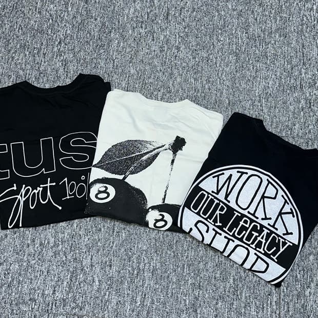 3장 가격! 일괄판매) 스투시 stussy 반팔티셔츠 8볼체리 아워레가시