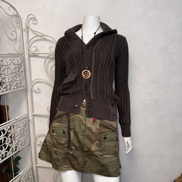 G star raw washed brown button hood cd