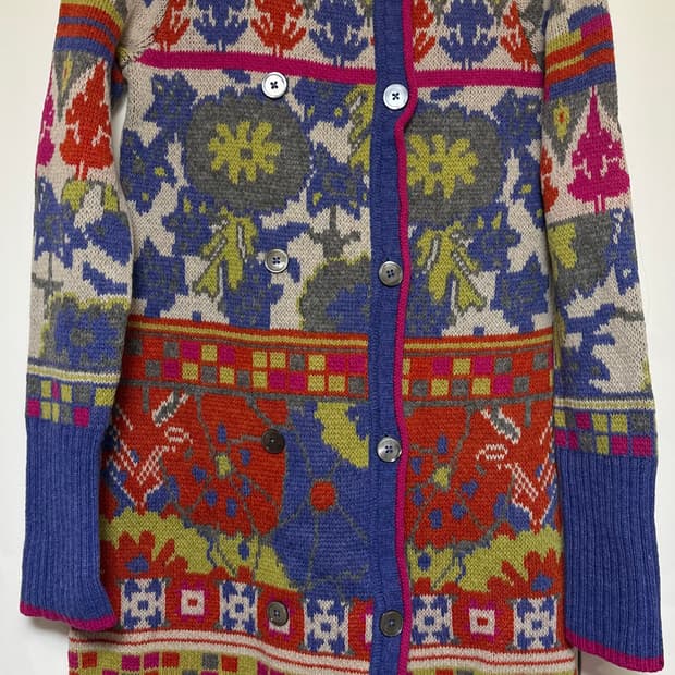 Oilily 오일릴리패턴 울니트 롱 가디건