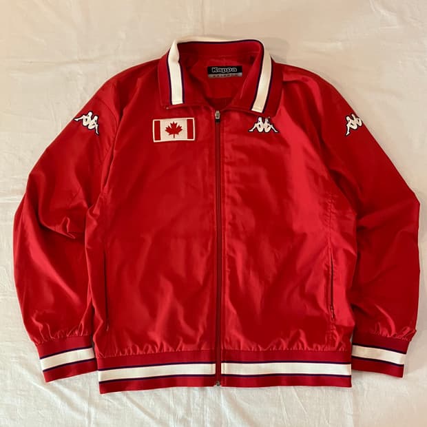 카파 빈티지 캐나다 국대 바람막이 자켓 레드