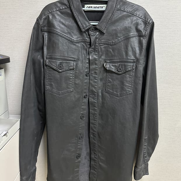 [M] 오프화이트 코팅 데님 자켓
