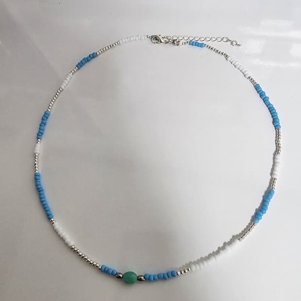 원석 비즈 목걸이