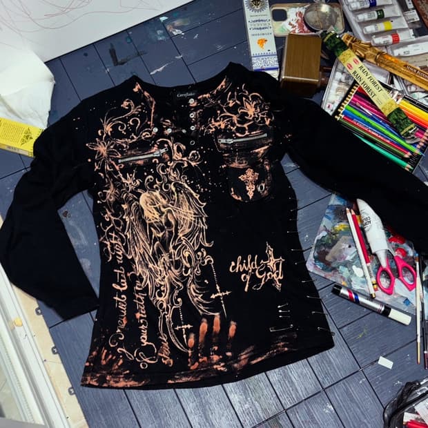 커스텀 펑크 티셔츠