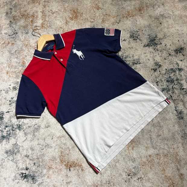 폴로 빅포니 치프키프 성조기 카라 반팔티셔츠