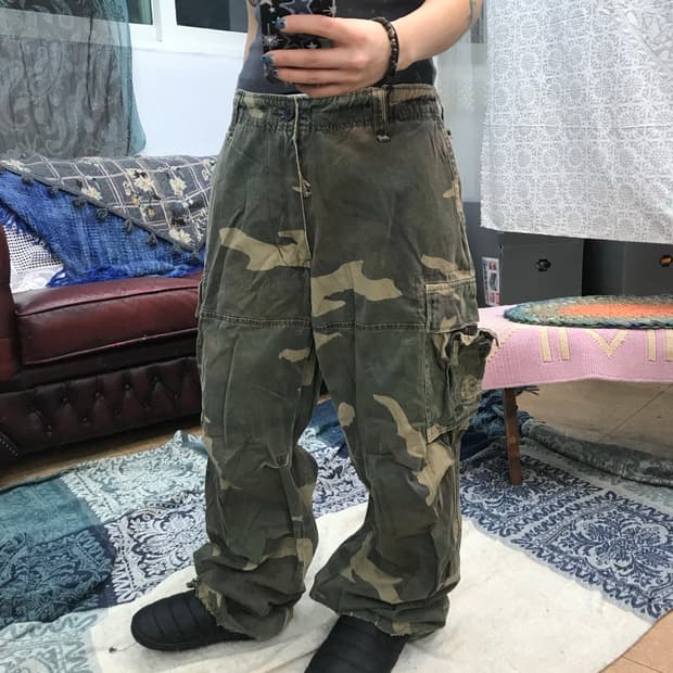 아베크롬비 빈티지 카모 카고팬츠