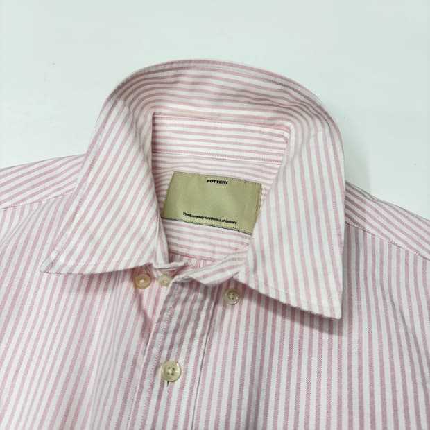 포터리 스트라이프 코튼 셔츠