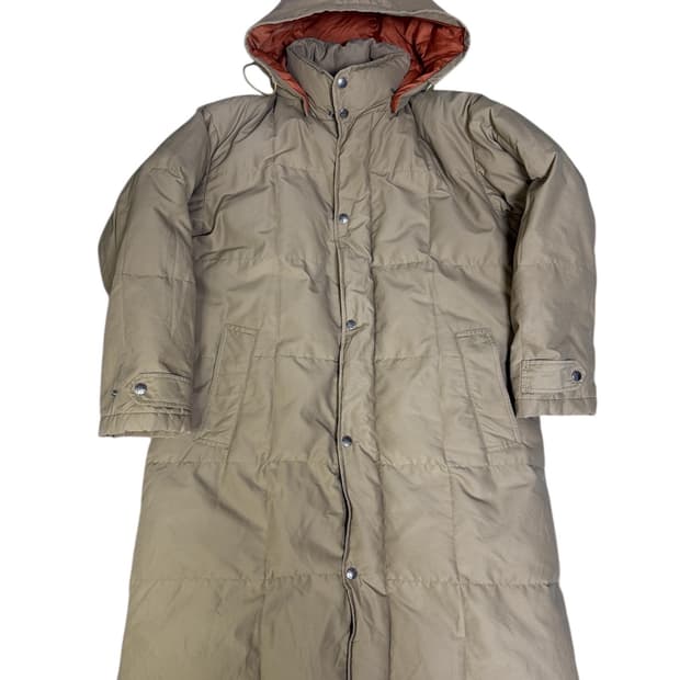 빈티지 80s 노스페이스 브라운라벨 롱패딩 파카 베이지 S