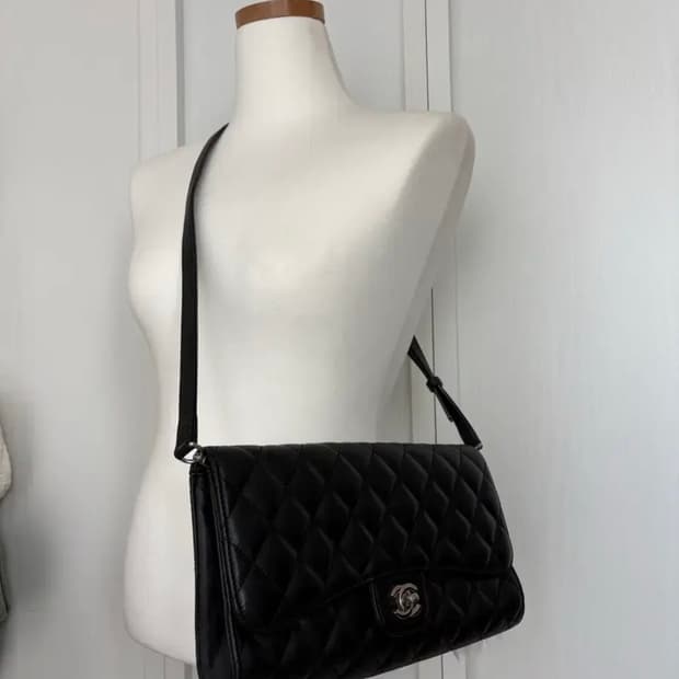 샤넬퀼팅플랩블랙백