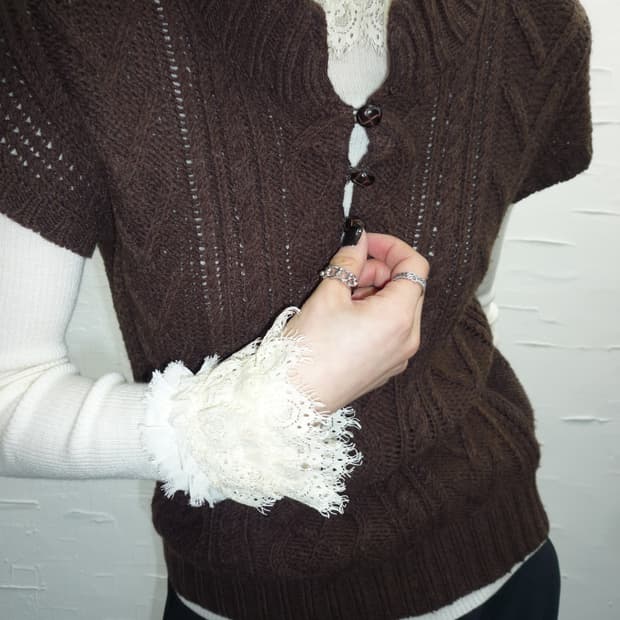 Deep mocha knit vest 