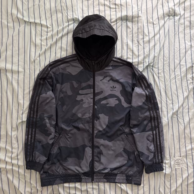 [Adidas] 아디다스 카모 후드 바람막이 빈티지
