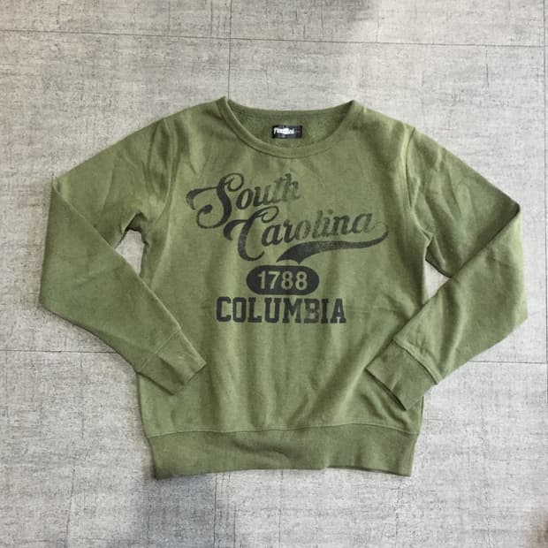 일본빈티지 Plevmini 올드스쿨하구미모리걸 스웻셔츠맨투맨 그린