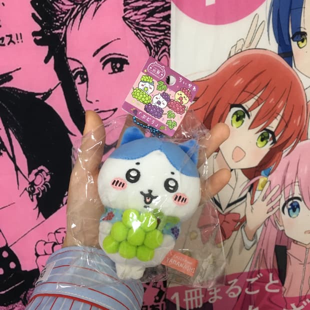 (New) 먼작귀 하치와레 지역 한정 포도 마스코트 키링 인형