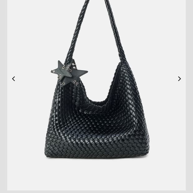 ECODAY 에코데이 숄더백 오리지널 위빙 토트백 라지 블랙