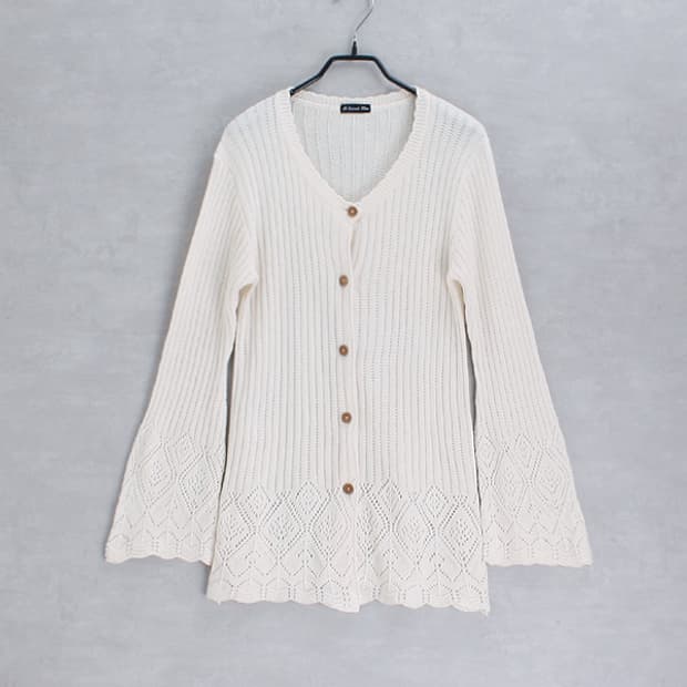 Le grand Bleu _ eyelet knitted cardigan