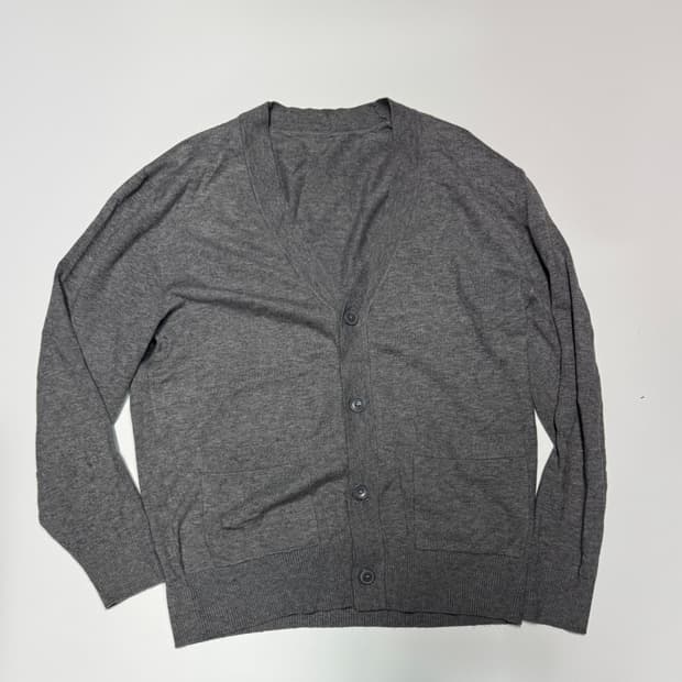 지오송지오 23년도 최신 미니멀 가디건 L 그레이