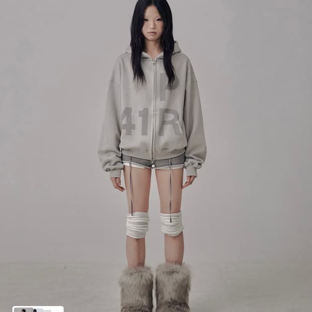 [새상품] 사일프레이 후드집업 라이트그레이