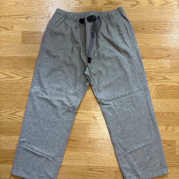 그라미치 그레이 벨티드 울 플리스 팬츠 xl