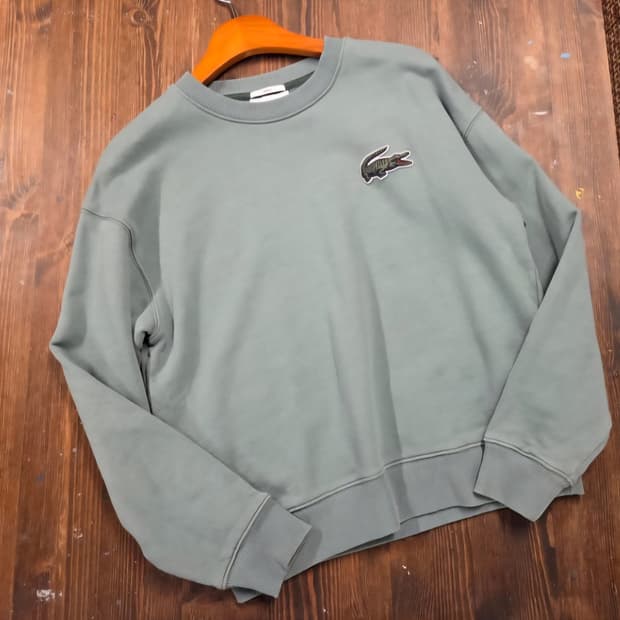 라코스테 여성 맨투맨 다크민트색상