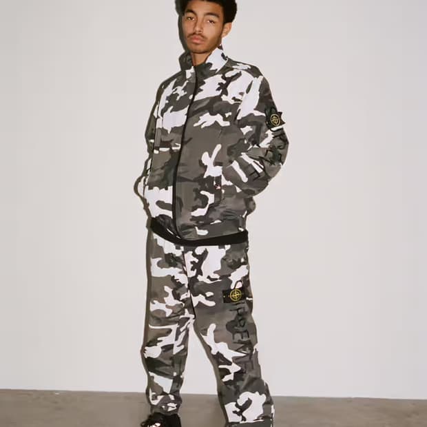 [S] 슈프림 X 스톤아일랜드 나일론메탈 트랙팬츠 카모