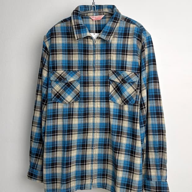 90s Lucky Store 플란넬 셔츠 자켓