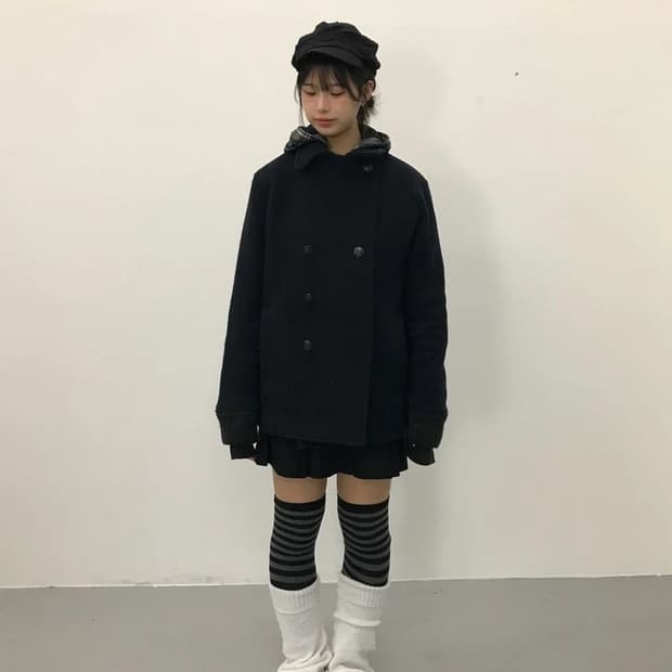 Dear Laurel Wool Blend Pea Coat