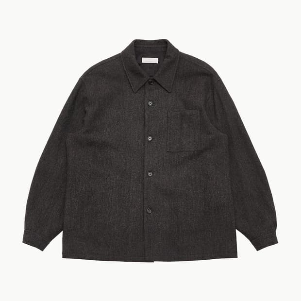 아모멘토 24 F/W 울 셔츠 자켓 M(다크브라운)