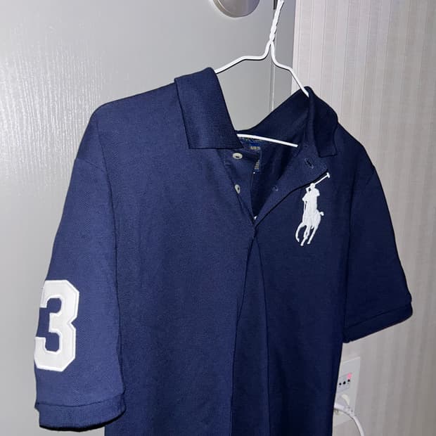 Polo Ralph Lauren vintage 빅포니 반팔 카라 네이비