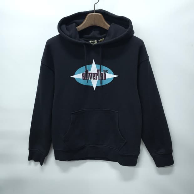 리바이스 Silver Tab 엠보 로고 프린팅 기모 후드티