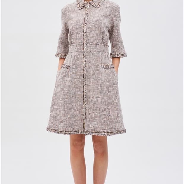 한섬 마인 트위드 A라인 원피스 76-90-155사이즈