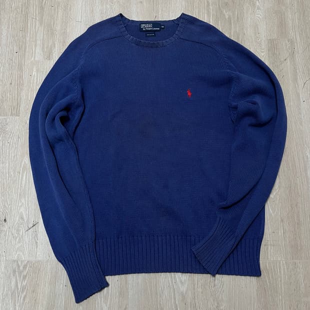 폴로 랄프로렌 코튼 라운드넥 니트 M/95