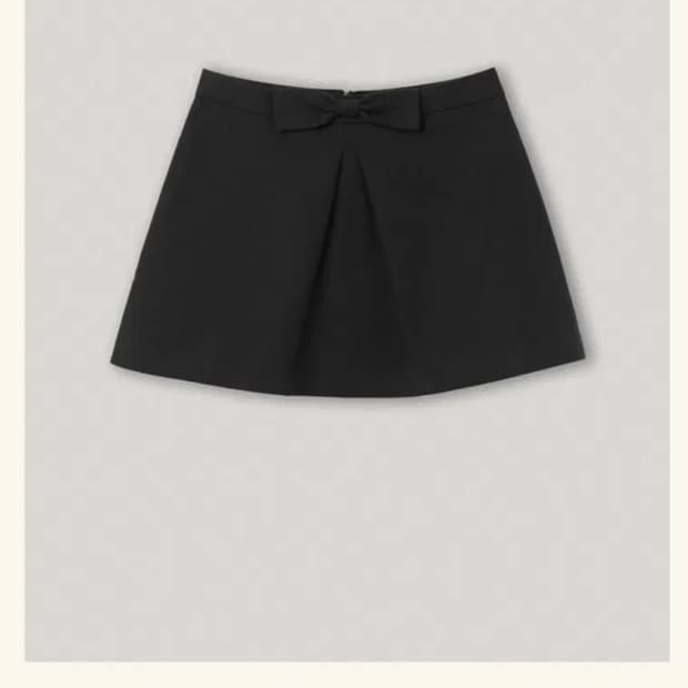 [새상품] 스무드무드 블랙 보우 스커트