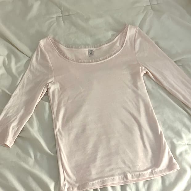 일본 빈티지 7부소매 티셔츠 레이스 프릴 발레코어 히메갸루