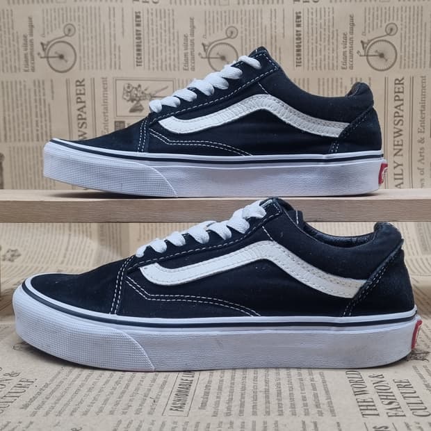 반스 올드스쿨 블랙/화이트 스니커즈220