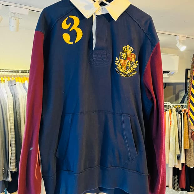 폴로 랄프로렌 럭비 후드 셔츠