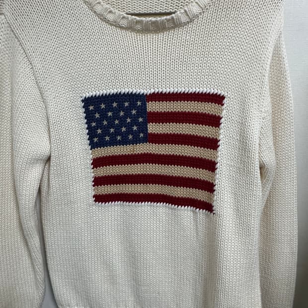 성조기 폴로 니트