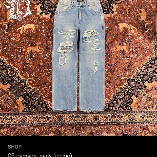 Blackout 05damage jeans(indigo) L사이즈
