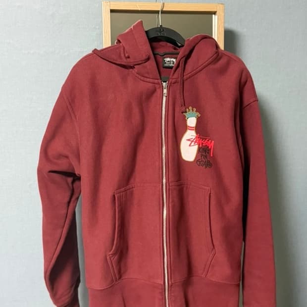 스투시 킹핀 후드집업 옥스블러드 (버건디)