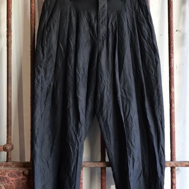 Calmlence triple pleats wide tapered 3