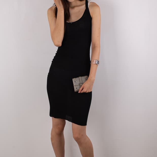 HUMANOID RIB BUTTON TANK TOP DRESS