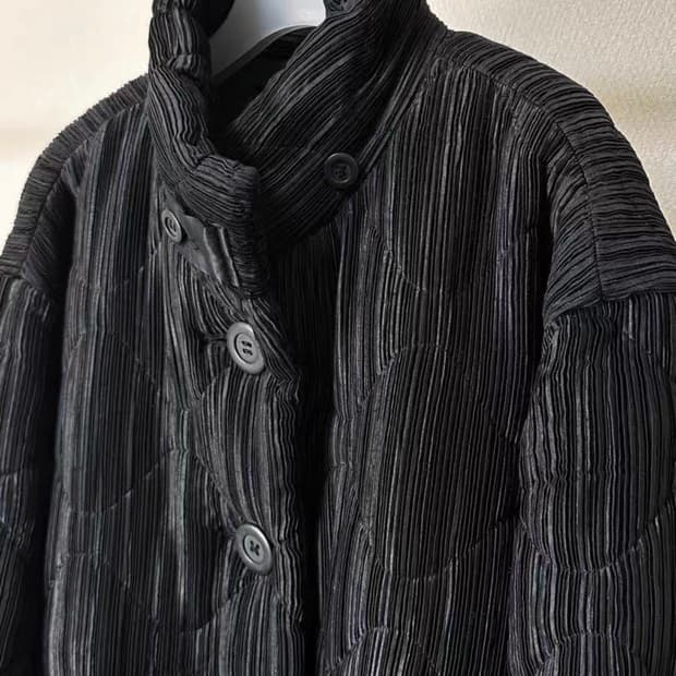 ISSEY MIYAKE 94aw 블랙 다운 점퍼 코트 재킷 패딩