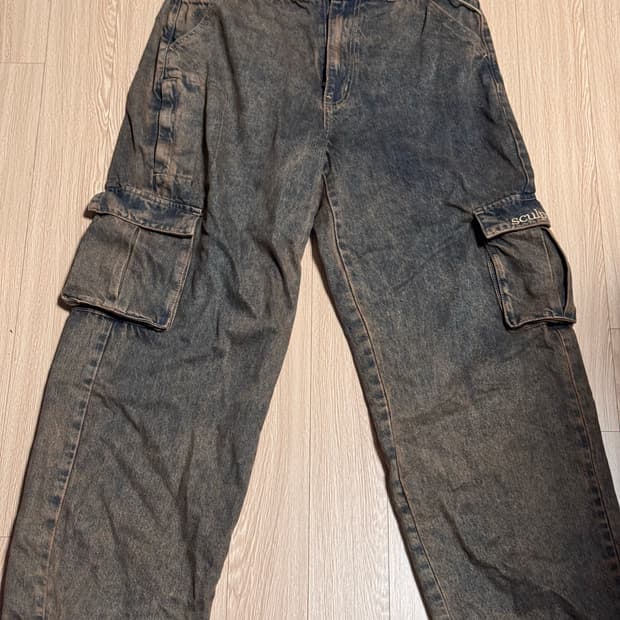 스컬프터 카고 조거팬츠 브라운 M사이즈 팝니다